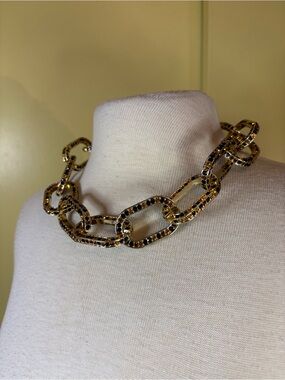 RJGraziano Super Chunky Bundle Gold Link Necklace with Bracelet